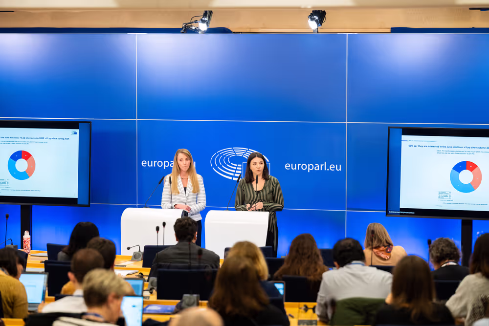 Presentation of final Eurobarometer survey data of public opinion before 2024 elections