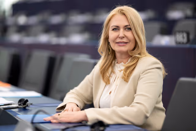 Elzbieta LUKACIJEWSKA in the EP in Strasbourg