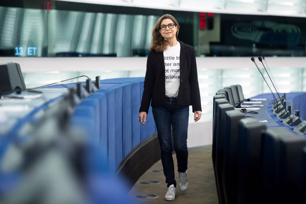 Pernille WEISS in the hemicycle in Strasbourg