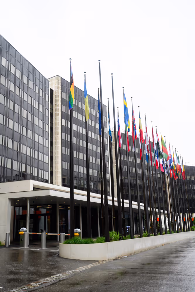 International Day Against Homophobia, Biphobia, Intersexism and Transphobia (IDAHOBIT) - Rainbow flag next to the EP buildings