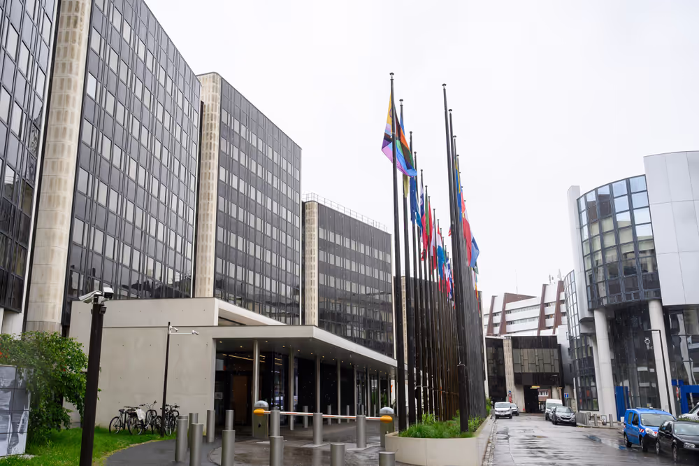 International Day Against Homophobia, Biphobia, Intersexism and Transphobia (IDAHOBIT) - Rainbow flag next to the EP buildings
