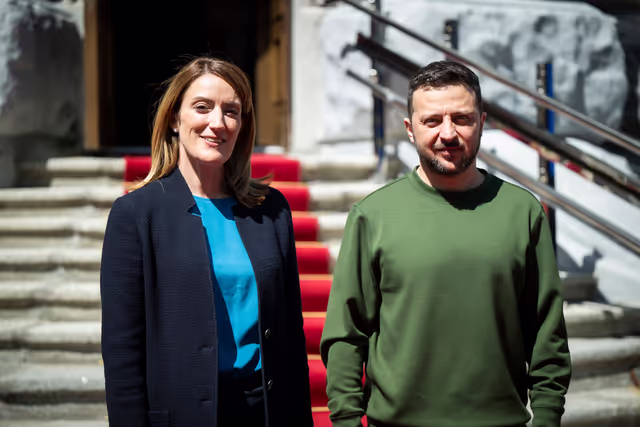 Fotografie 9: Roberta METSOLA, EP President, in Kyiv (Ukraine) on Europe Day - Meeting with Volodymyr ZELENSKYY, President of Ukraine