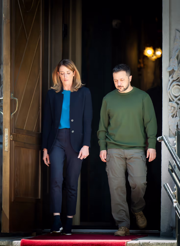Roberta METSOLA, EP President, in Kyiv (Ukraine) on Europe Day - Meeting with Volodymyr ZELENSKYY, President of Ukraine