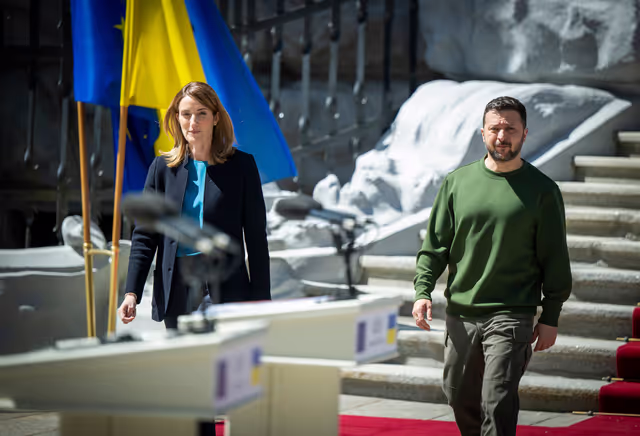 Fotografie 7: Roberta METSOLA, EP President, in Kyiv (Ukraine) on Europe Day - Meeting with Volodymyr ZELENSKYY, President of Ukraine