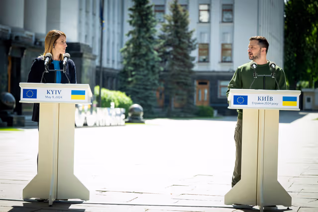 Fotografie 5: Roberta METSOLA, EP President, in Kyiv (Ukraine) on Europe Day - Meeting with Volodymyr ZELENSKYY, President of Ukraine