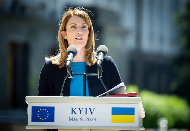 Fotografie 2: Roberta METSOLA, EP President, in Kyiv (Ukraine) on Europe Day - Meeting with Volodymyr ZELENSKYY, President of Ukraine