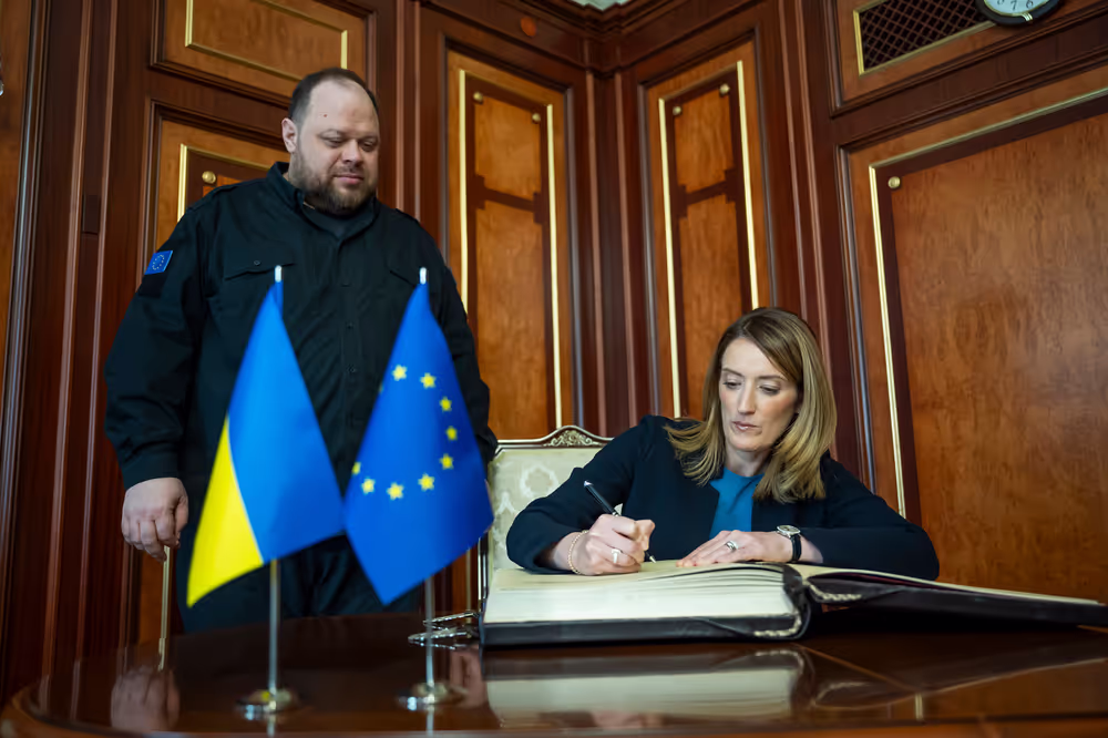 Roberta METSOLA, EP President, in Kyiv (Ukraine) on Europe Day - Address to the Ukrainian Parliament (Verkhovna Rada)