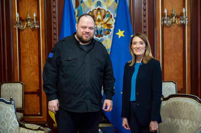Nuotrauka 9: Roberta METSOLA, EP President, in Kyiv (Ukraine) on Europe Day - Address to the Ukrainian Parliament (Verkhovna Rada)