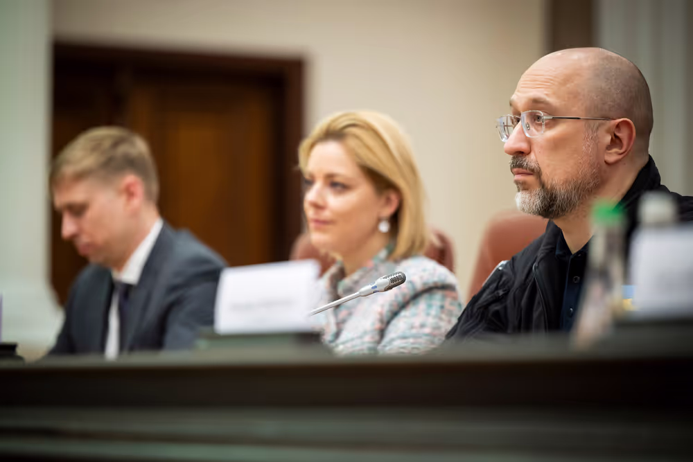 Roberta METSOLA, EP President, in Kyiv (Ukraine) on Europe Day - Meeting with Denys SHMYHAL, Ukrainian Prime Minister