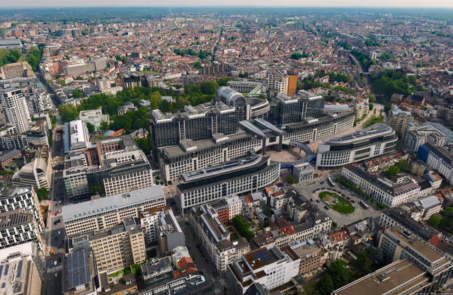 Zdjęcie 37: Aerial view of the European Parliament in BrusselsAerial view of the European Parliament in Brussels