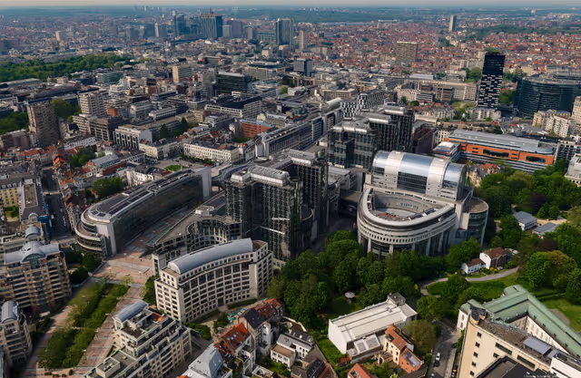 Zdjęcie 44: Aerial view of the European Parliament in BrusselsAerial view of the European Parliament in Brussels