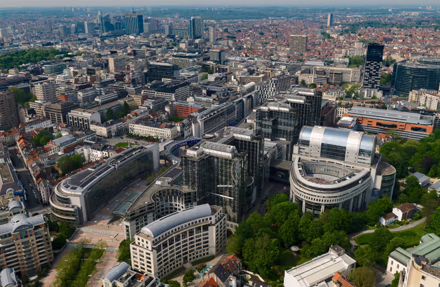 Zdjęcie 50: Aerial view of the European Parliament in BrusselsAerial view of the European Parliament in Brussels