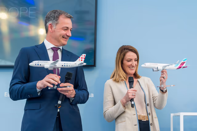 Fotagrafa 8: Unveiling of four branded airplanes to support the 2024 European Election campaign: extracts from the event with the participation of Roberta METSOLA, EP President