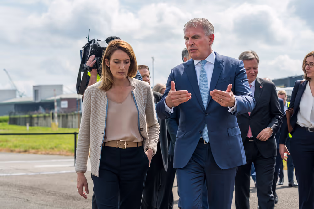 Unveiling of four branded airplanes to support the 2024 European Election campaign: extracts from the event with the participation of Roberta METSOLA, EP President