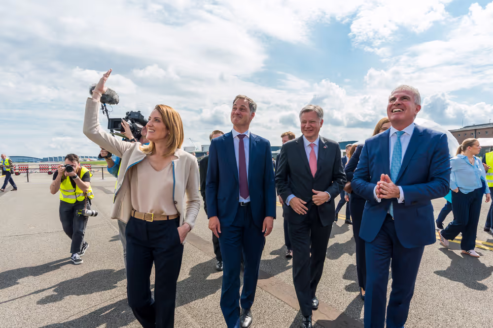 Unveiling of four branded airplanes to support the 2024 European Election campaign: extracts from the event with the participation of Roberta METSOLA, EP President