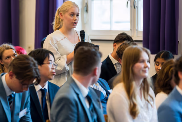 Zdjęcie 6: Official visit by Roberta METSOLA, EP President to Kerkrade (Netherlands) -  Meeting with young people