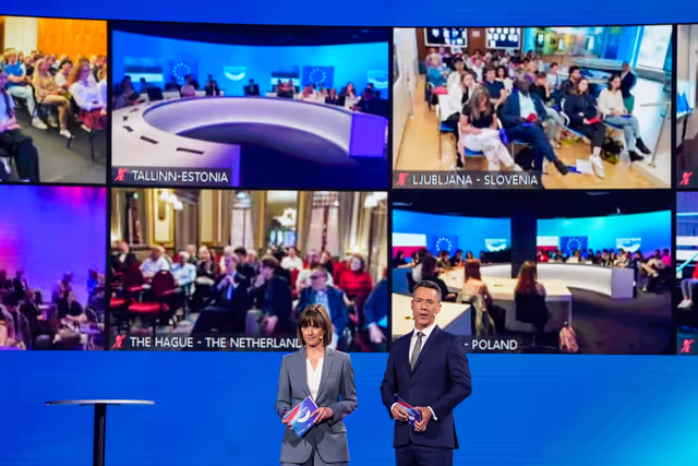Fotografie 1: Eurovision Debate 2024 with Lead Candidates