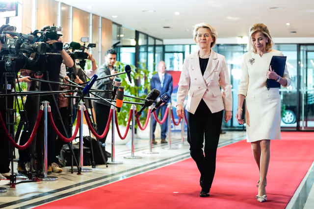 Fotografie 18: Eurovision Debate 2024 with Lead Candidates.- Arrival of the candidates