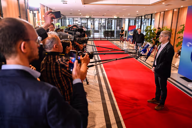 Fotografie 21: Eurovision Debate 2024 with Lead Candidates.- Arrival of the candidates