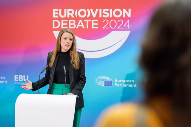 Fotó 7: Eurovision Debate 2024 with Lead Candidates.- Press point