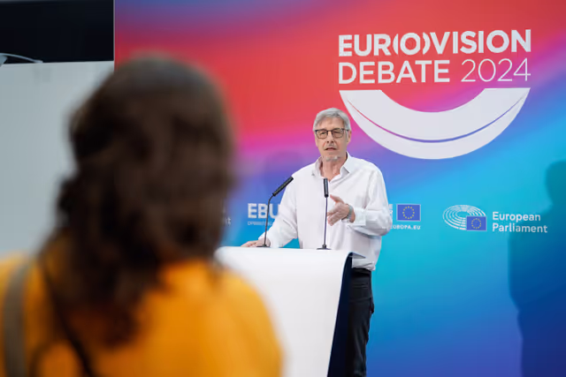 Fotó 3: Eurovision Debate 2024 with Lead Candidates.- Press point