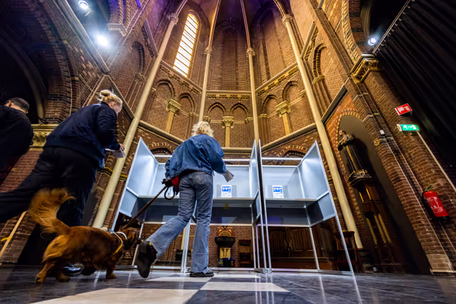 European elections 2024  - Ambiance shots of polling stations in The Netherlands