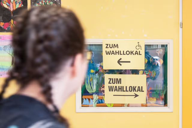 European elections 2024  - Ambiance shots of polling stations in Austria