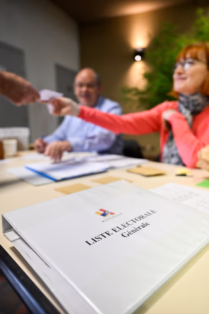 European elections 2024  - Ambiance shots of polling stations in France