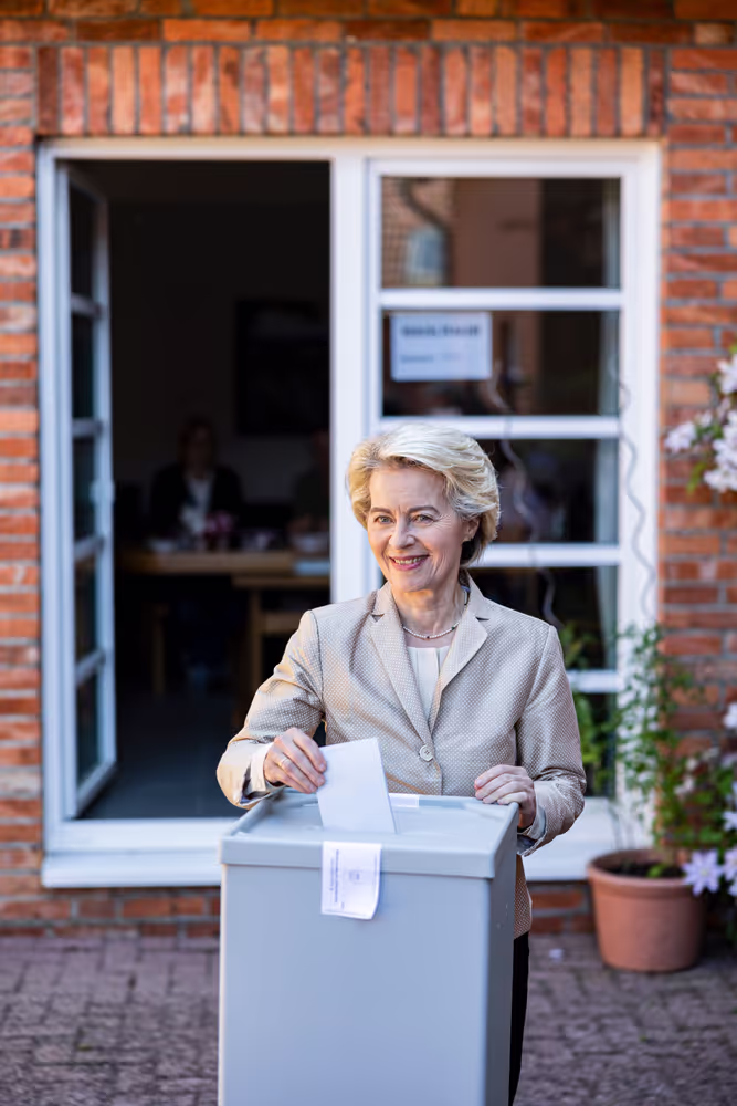 European elections 2024  - Ambiance shots of polling stations in Germany