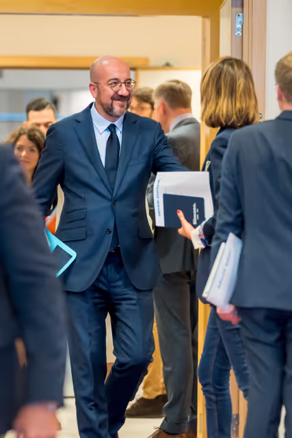 Fotogrāfija 10: Meeting of the EP Conference of President with the participation of Charles MICHEL, President of the European Council