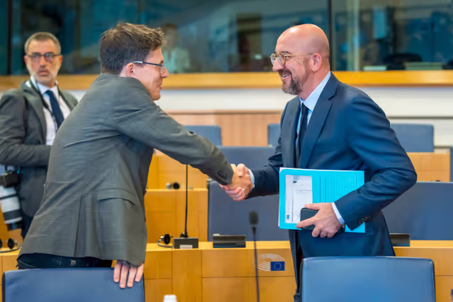 Fotogrāfija 8: Meeting of the EP Conference of President with the participation of Charles MICHEL, President of the European Council