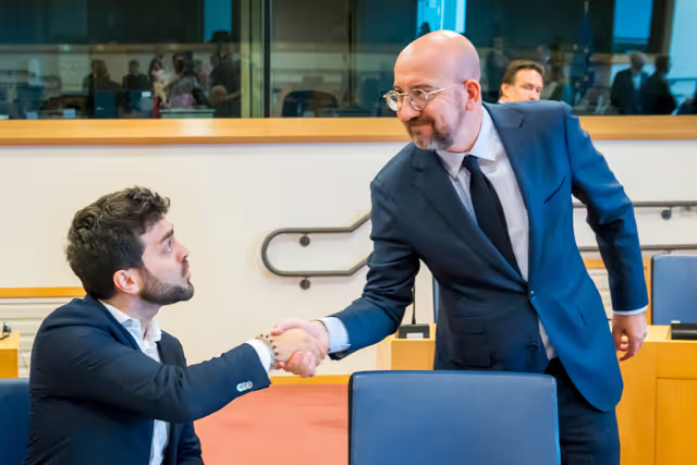 Fotogrāfija 7: Meeting of the EP Conference of President with the participation of Charles MICHEL, President of the European Council