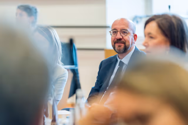 Fotogrāfija 3: Meeting of the EP Conference of President with the participation of Charles MICHEL, President of the European Council
