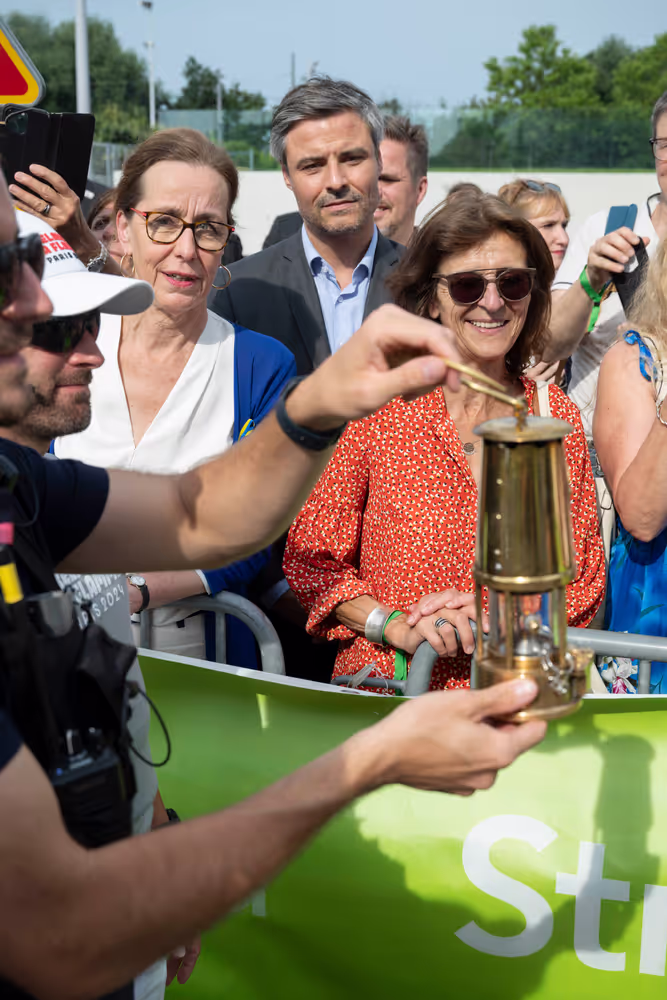 Olympics flame in the EP Strasbourg