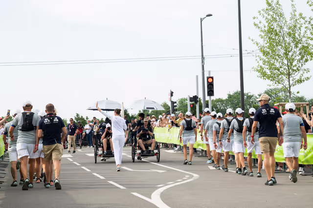 Photo 1: Olympics flame in the EP Strasbourg