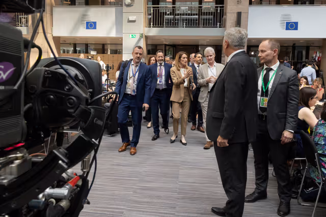 Fotogrāfija 1: Roberta Metsola, EP President at the European Council Meeting