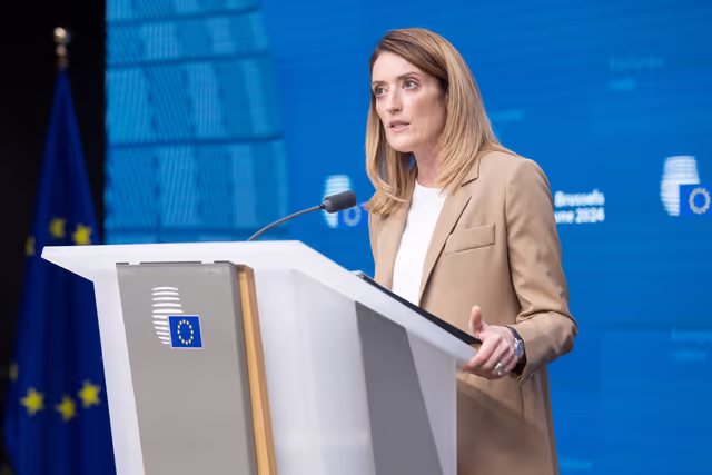 Fotogrāfija 7: Roberta Metsola, EP President at the European Council Meeting