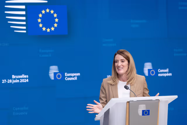 Fotogrāfija 3: Roberta Metsola, EP President at the European Council Meeting