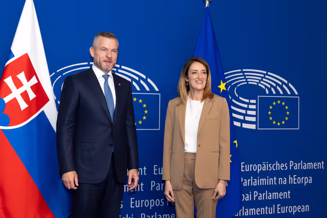 Roberta METSOLA, EP President meets with Peter PELLEGRINI, Slovak President