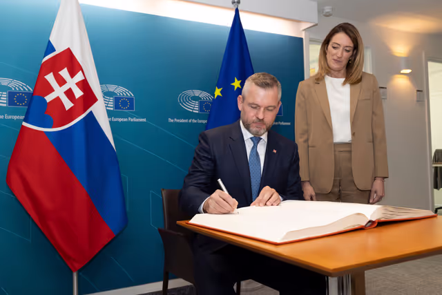 Roberta METSOLA, EP President meets with Peter PELLEGRINI, Slovak President