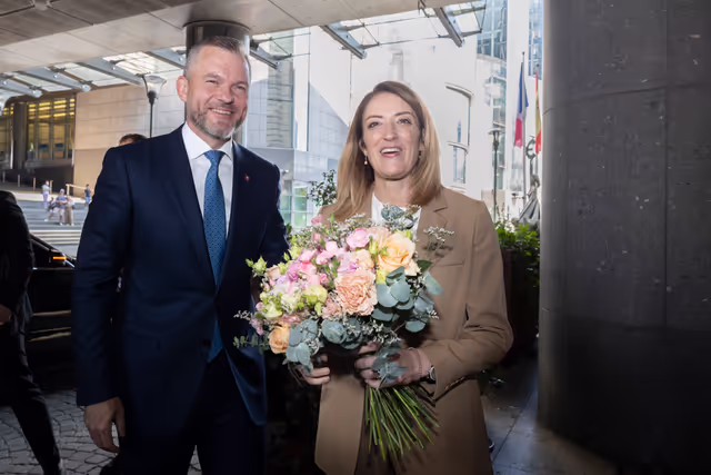 Roberta METSOLA, EP President meets with Peter PELLEGRINI, Slovak President