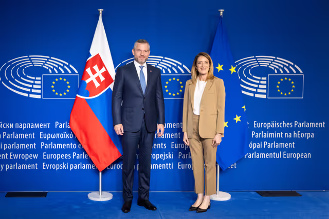 Roberta METSOLA, EP President meets with Peter PELLEGRINI, Slovak President