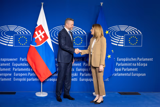 Roberta METSOLA, EP President meets with Peter PELLEGRINI, Slovak President