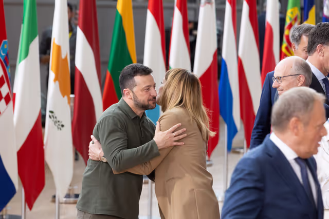 Fotogrāfija 14: Roberta Metsola, EP President at the European Council Meeting