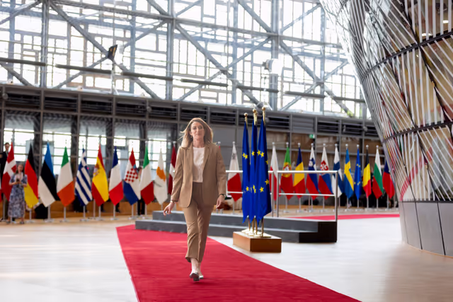 Fotogrāfija 17: Roberta Metsola, EP President at the European Council Meeting
