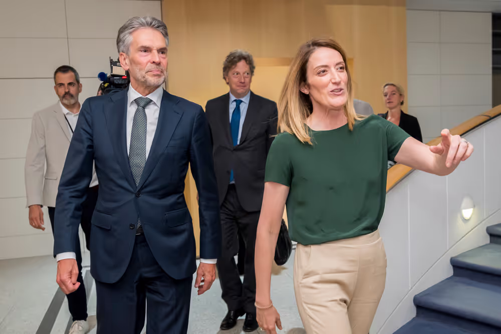 Roberta METSOLA, EP President meets with Dick SCHOOF, Prime Minister of the Netherlands