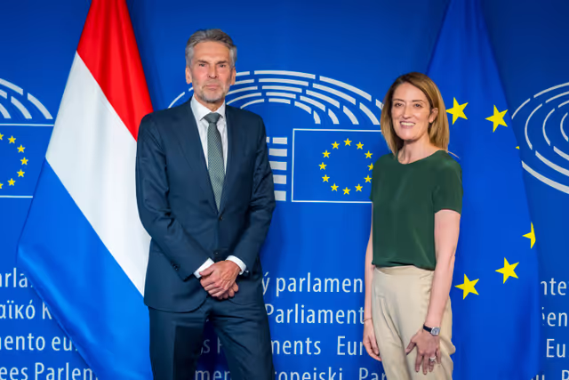 Fotografija 7: Roberta METSOLA, EP President meets with Dick SCHOOF, Prime Minister of the Netherlands