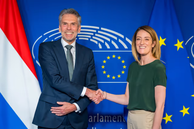 Fotografija 8: Roberta METSOLA, EP President meets with Dick SCHOOF, Prime Minister of the Netherlands