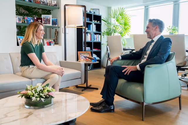 Fotografija 6: Roberta METSOLA, EP President meets with Dick SCHOOF, Prime Minister of the Netherlands