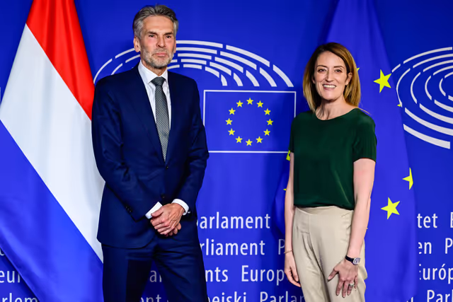 Fotografija 3: Roberta METSOLA, EP President meets with Dick SCHOOF, Prime Minister of the Netherlands